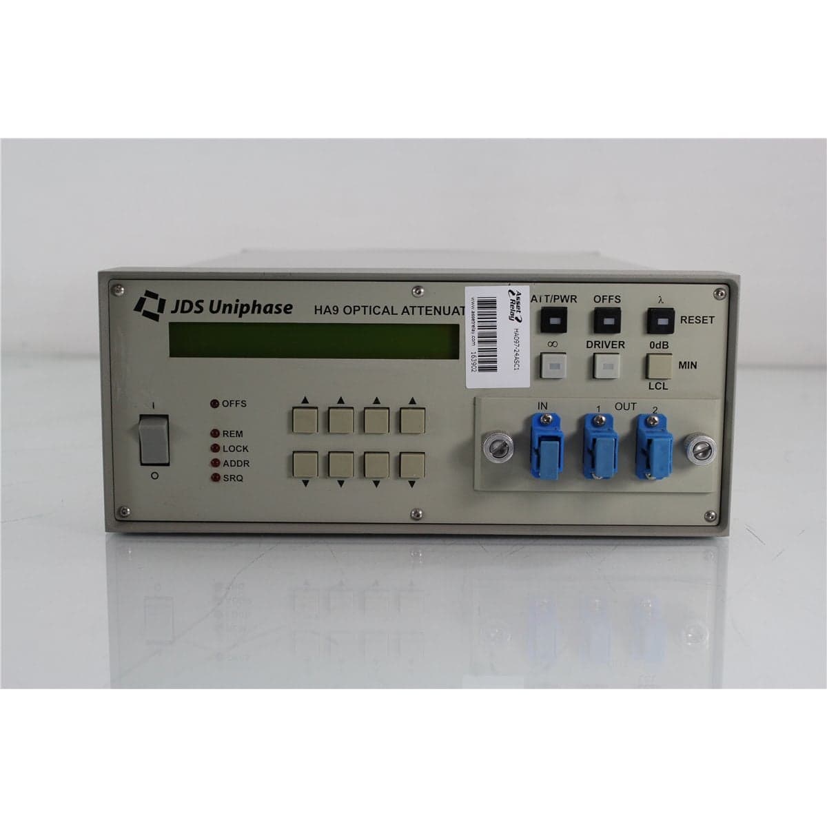 JDSU HA097+24ASC1 HA9 9/125 Single-Mode Optical Attenuator with 2/98 Coupler and SC/PC Front Bulkheads