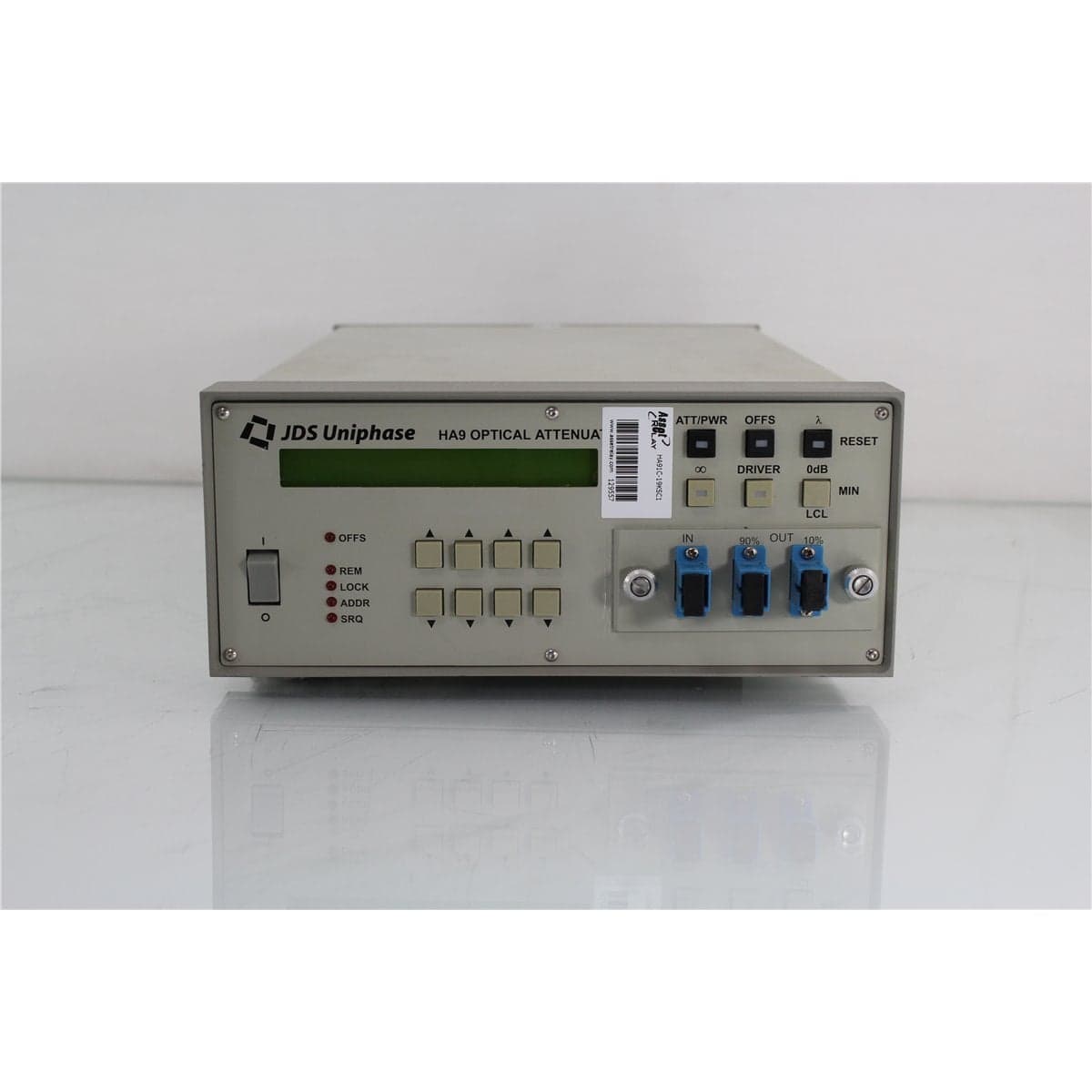 JDSU HA91C-19KSC1 50/125 Multimode Optical Attenuator with 10/90 Coupler and SC/HPC Front Bulkheads