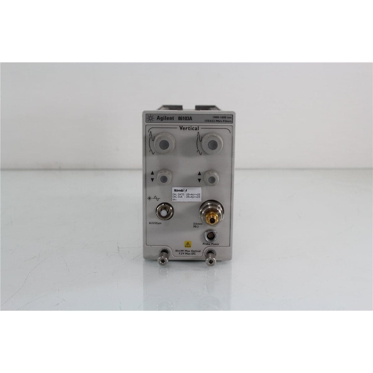 Agilent Keysight 86103A Opt 201 Optical Plug-in Module 20GHz 86100 DCA Scope