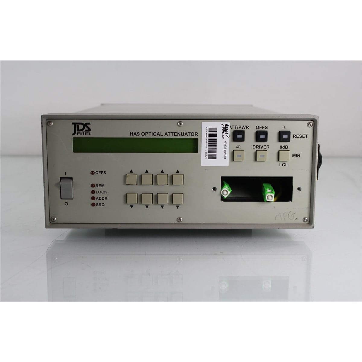 JDSU HA97E-10KSU1 HA9 9/125 Single-Mode Programmable Optical Attenuator with SC/APC Front Bulkheads