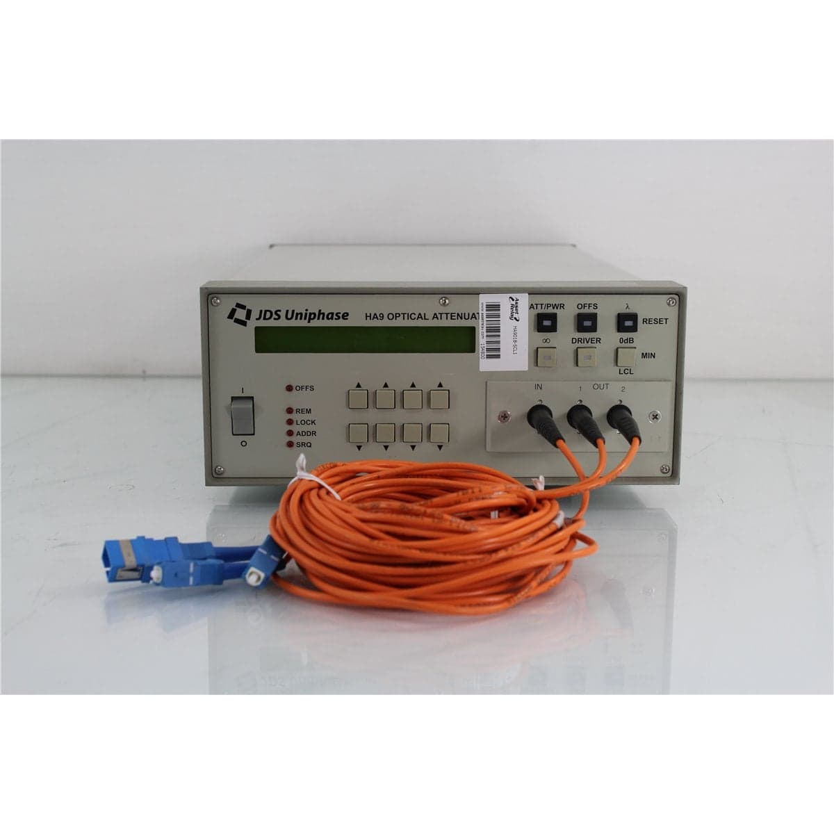 JDSU HA9018-SCL1 HA9W 50/125 Multimode Optical Attenuator with 50/50 Splitter and SC Front Bulkheads