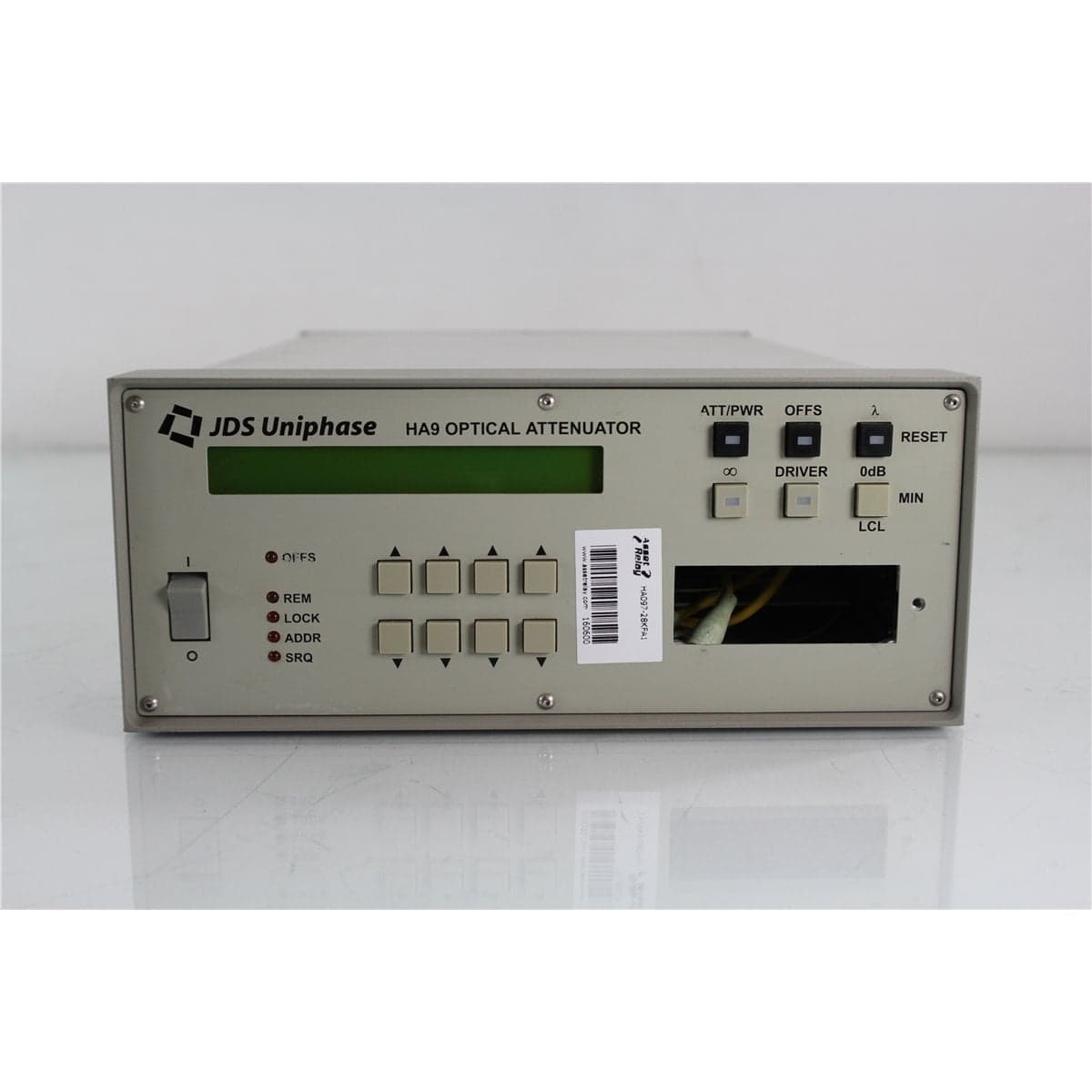JDS Uniphase HA097+28KFP1 HA9 9/125 Optical Attenuator with 1:2 Switch and FC/HPC Front Bulkheads