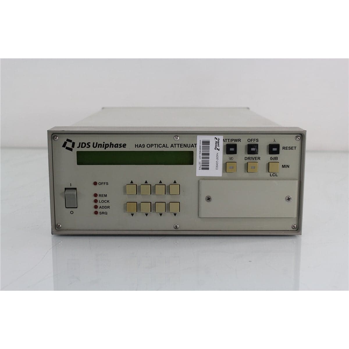 JDS Uniphase HA097+20KSC2 HA9 9/125 Optical Attenuator with SC/HPC Rear Bulkheads