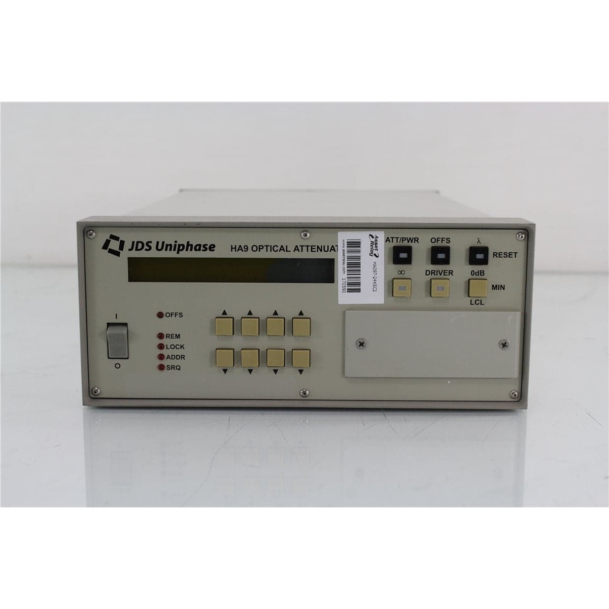 JDS Uniphase HA097+24KSC2 HA9 9/125 Optical Attenuator with 2/98 Coupler and SC/HPC Rear Bulkheads