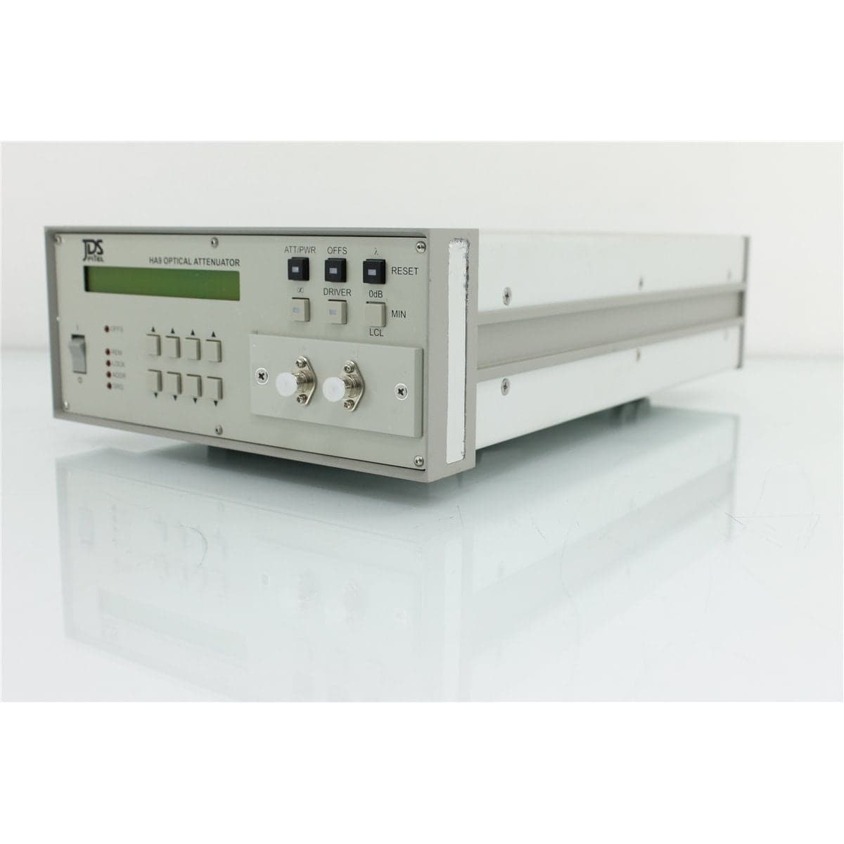 JDSU HA9508-FPL2 HA9W 9/125 Single-Mode Optical Attenuator with FC/PC Front Bulkheads