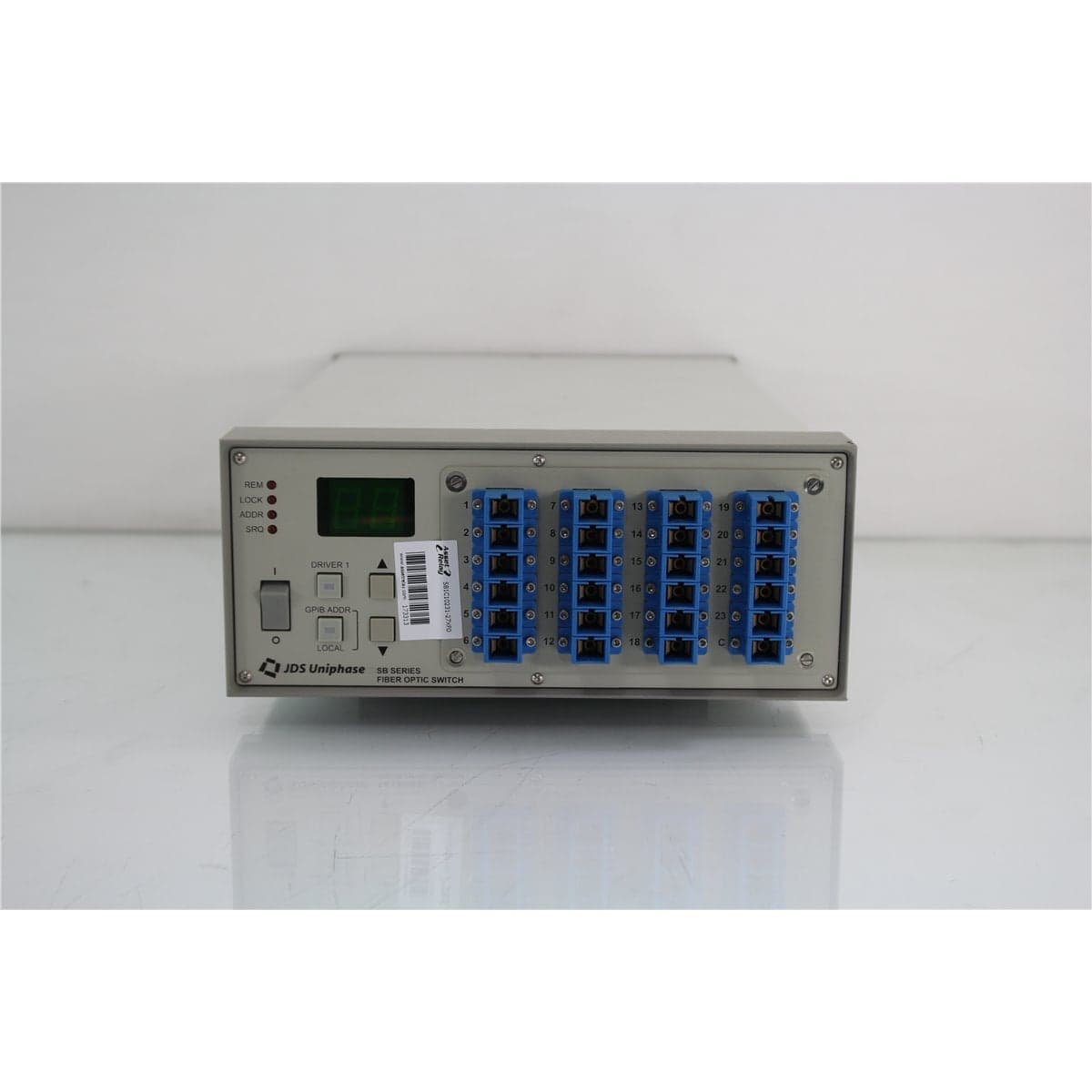 JDSU SB1C10231_27XF000SC 1x23 Single-Mode Fiber Optic Switch with SC/HPC Front Bulkheads