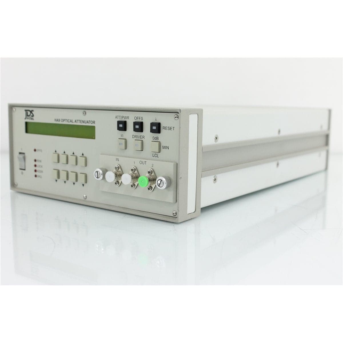 JDSU HA9503-FPS2 HA9 9/125 Single-Mode Optical Attenuator with FC/PC Front Bulkheads